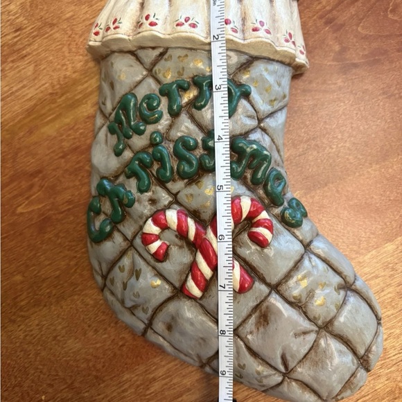 Ceramic Christmas stocking planter - Picture 3 of 4